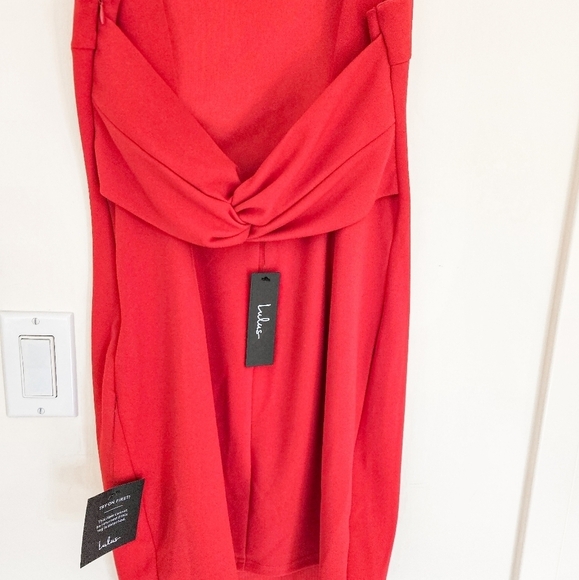 Lulus Devoted Lover Red Backless Knotted Bodycon Mini Dress NWT - Picture 11 of 16